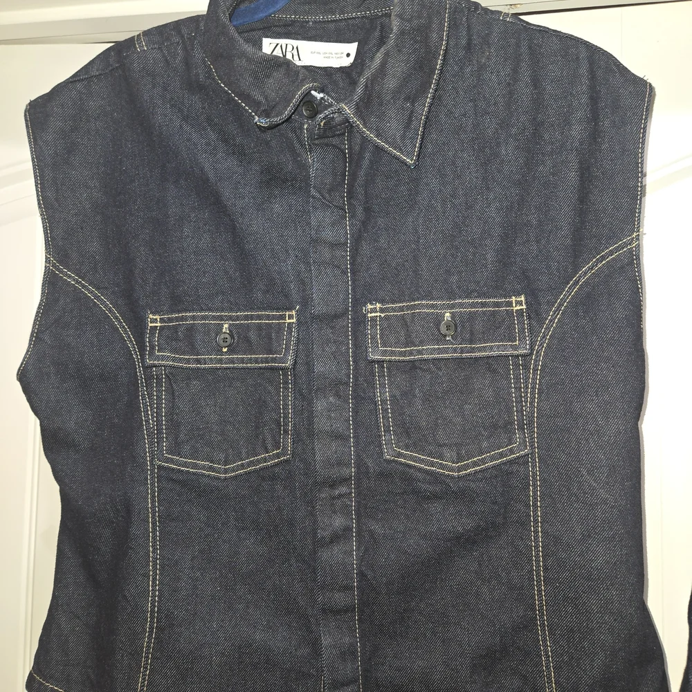 Zara Dark Denim Pants and Vest Set - Picture 3 of 13